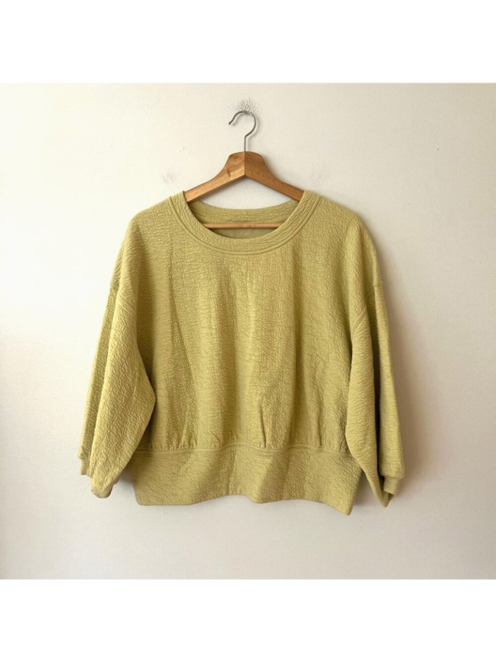 Lululemon Textured Crewneck Pullover Sweatshirt Dew Green Women's Size 12 - Picture 2 of 8